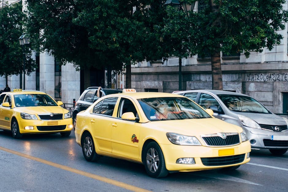 athens yellow taxi